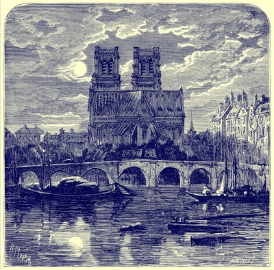 Kathedraal van Notre Dame, illustratie uit 